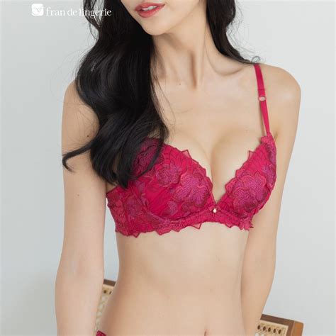 フランデランジェリー fran de lingerie Shiny Fleur シャイニーフルール コーディネートブラジャー B G カップ ローズワイン ファッション通販