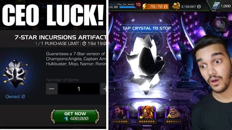 7🌟incursion Crystal Opening Ceo Luck Confirmed😱marvel Contest Of Champions Youtube