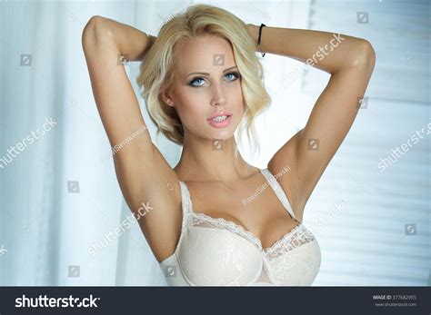 Sensual Beautiful Woman Posing Romantic Lingerie Stock Photo Shutterstock