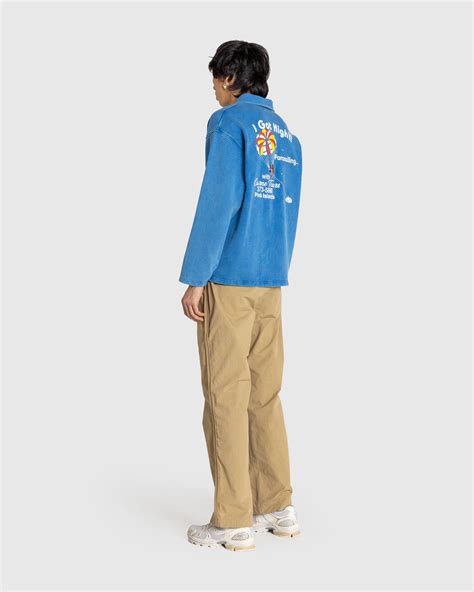 Carne Bollente Carne Tours Long Sleeve Polo Washed Blue Highsnobiety Shop