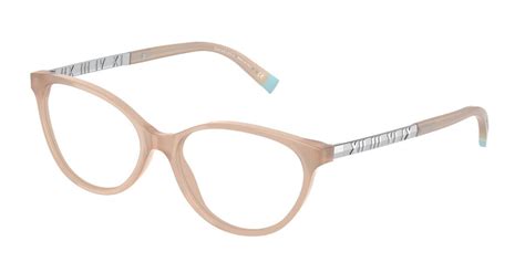 Tiffany Co TF Glasses Transparent Rose Peach Nude VisionDirect Australia