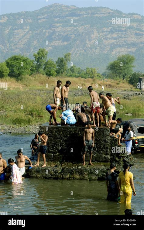 Hot Water Spring In Tansa River At Akloli Near Vajreshwari Thane