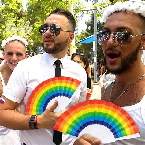 Rainbow Folding Fans Gay Pride Handheld Foldable Fans Lgbtq Pride Month Accessories Summer