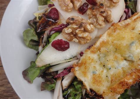 Bliss House Happiness: Fried Cambozola Cheese over an Autumn Salad