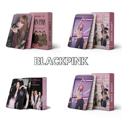 55pcsbox Blackpink Photocard Jennie Rose Lisa Jisoo Korea Album Hd Lomo Card For Bp Blink