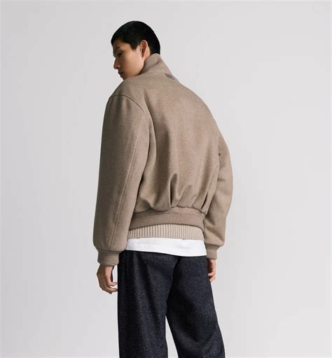 Bomber Dior Icons Drap de cachemire beige | DIOR