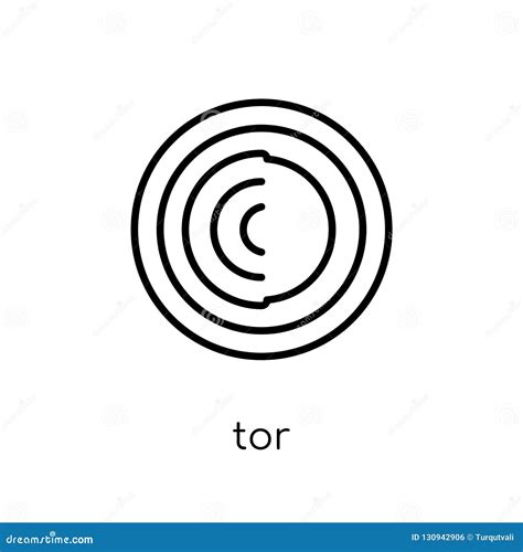 Icono Del Tor Icono Linear Plano Moderno De Moda Del Tor Del Vector En