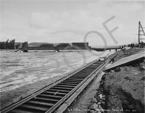 Flood - Railroad track - Old Town - 1916 - San Diego History Center