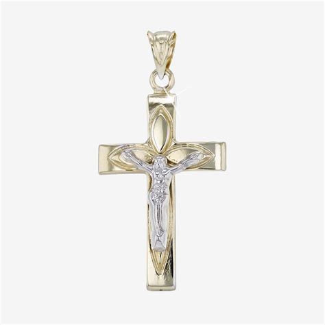 9ct Gold And Silver Bonded Crucifix Necklace Warren James