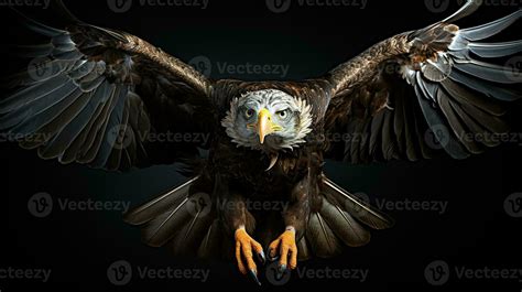 Intense Gaze Of A Bird Of Prey Close Up Of Bald Eagle S Eyes With