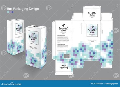 Packaging Box, Packaging Design Template for Medicine, Cosmetic, Supplement, Spa, Beauty, Food ...