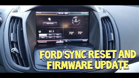 Ford Sync Reset And Firmware Update Resolve Issues In Your Ford Or