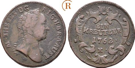 Habsburg 1 Kreuzer Kremnitz 1762 K Maria Theresia 1740 1780 Ss MA