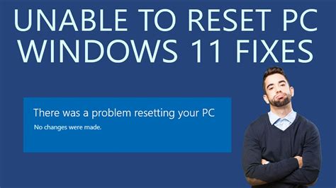 How To Fix Unable To Reset Pc Problem In Windows Youtube