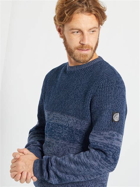 Pull Jeu De Maille Bleu Marine Kiabi 19 00