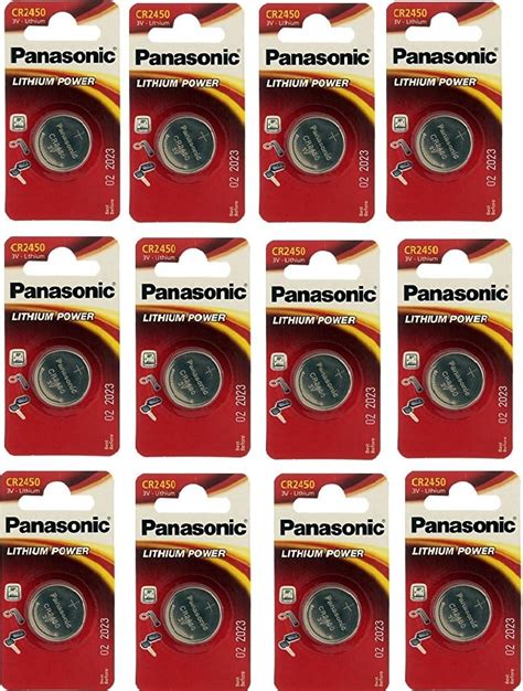 Lot De 12 Piles PANASONIC CR2450 Lithium 3V Amazon Fr High Tech