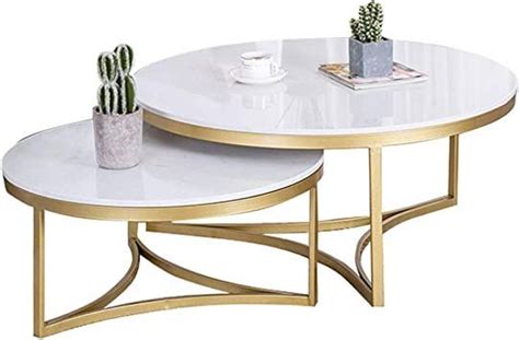 Set Of Nest Of Tables White Nesting Tables Coffee Table Marble Top