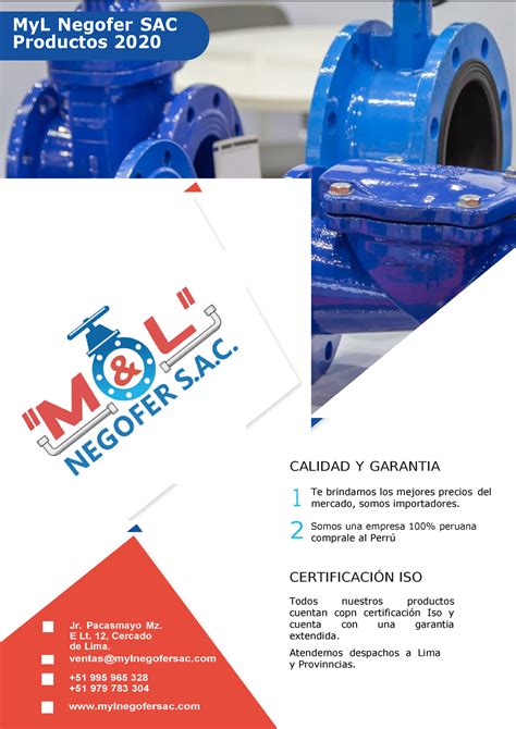 Catalogo ML Negofer SAC 2020 MyL Negofer SAC Productos 2020 CALIDAD Y