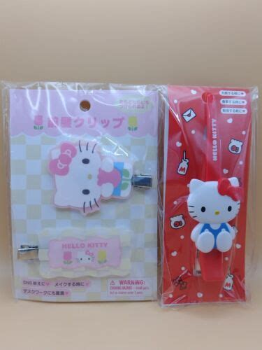 Sanrio Hello Kitty Long Hair Clip（1p）pastel Checker Flower Hair Clips