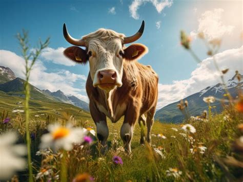 Premium Photo | Cow in its Natural Habitat Wildlife Photography ...