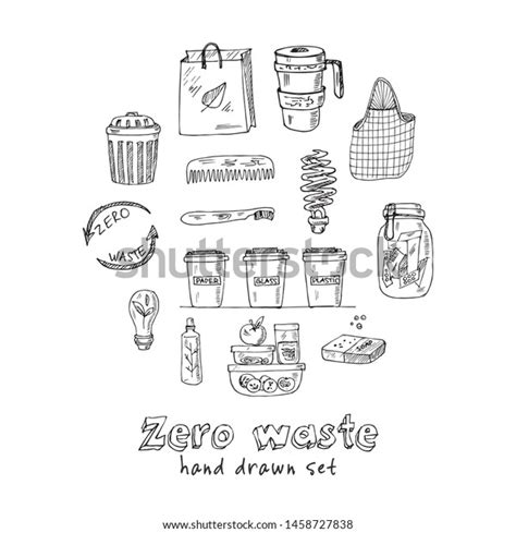 Vector Zero Waste Logo Design Template Stock Vector Royalty Free