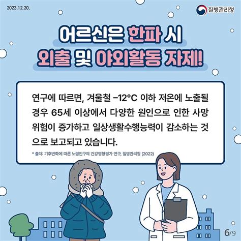 어르신 한랭질환예방 건강수칙 전체 카드한컷 멀티미디어 대한민국 정책브리핑