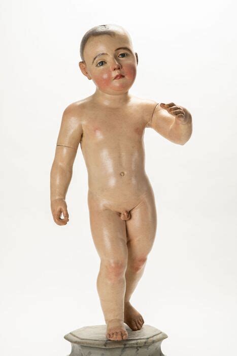 Sculpture Baby Jesus Naked Wood Late 17th Century Catawiki