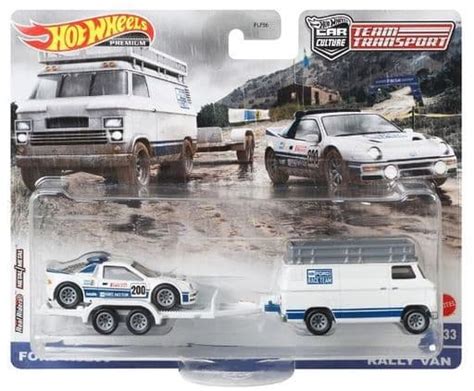 駿河屋 Rally Van 積載車両Ford RS Hot Wheels チームトランスポート GTT ホットウィールhotwheels