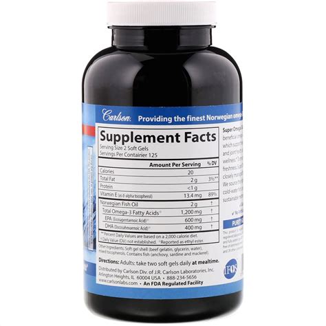 Carlson Labs, Wild Caught Super Omega-3 Gems, высокоэффективная омега-3 ...