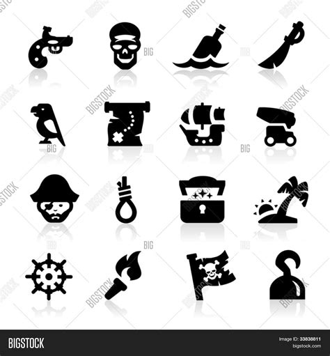 Pirates Icons Set Vector And Photo Free Trial Bigstock