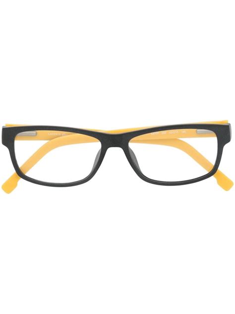 Оправы для очков Lacoste Rectangle-frame two-tone glasses (Чёрные ...