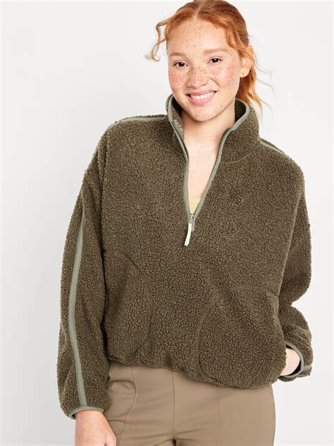 Women S Quarter Zip Sherpa Pullover Clearance