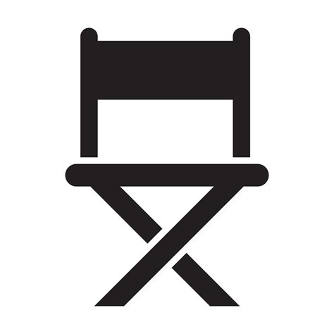 Director Chair Icon Vector Camping Chair Sign For Graphic Design Logo