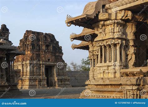 Vittala Temple Gopuram and Musical Pillars at Hampi, Karnataka, India ...