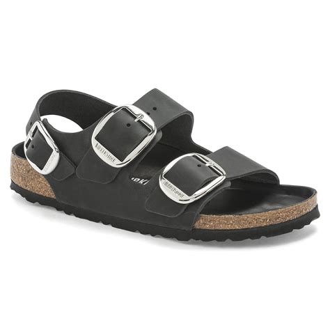 Milano Big Buckle Oiled Leather Black Birkenstock