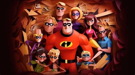 Premium AI Image | A poster for the incredibles shows a family of ...