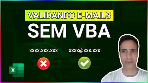 Como Validar E Mail No Excel YouTube