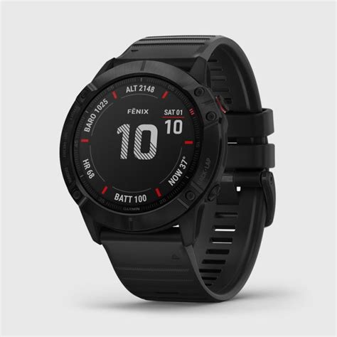 Garmin F Nix X Pro Solar Titanium Carbon Gray Dlc With Black Band