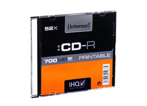 Intenso CD R 52x 700MB 80min Printable Slim 1 τεμ Μέ Multirama gr