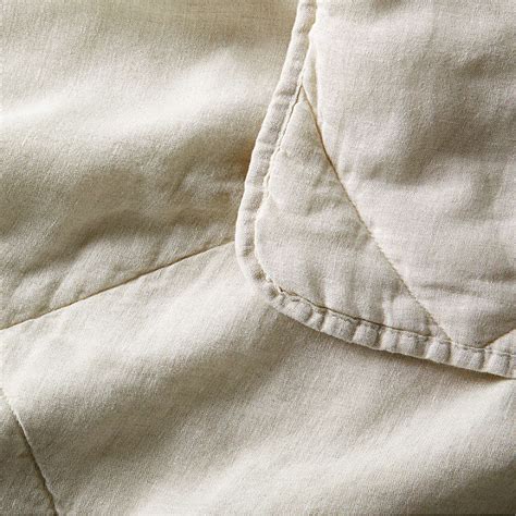 European Flax Certified Linen Arcadia Tan King Quilted Pillow Sham