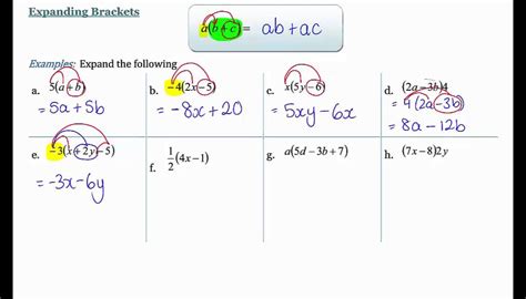 Expanding brackets - YouTube 