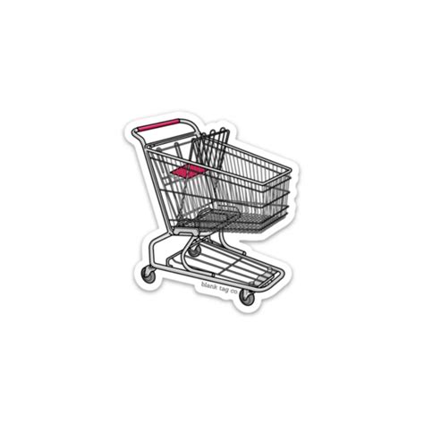 The Shopping Cart Sticker Preppy Stickers Print Stickers Aesthetic