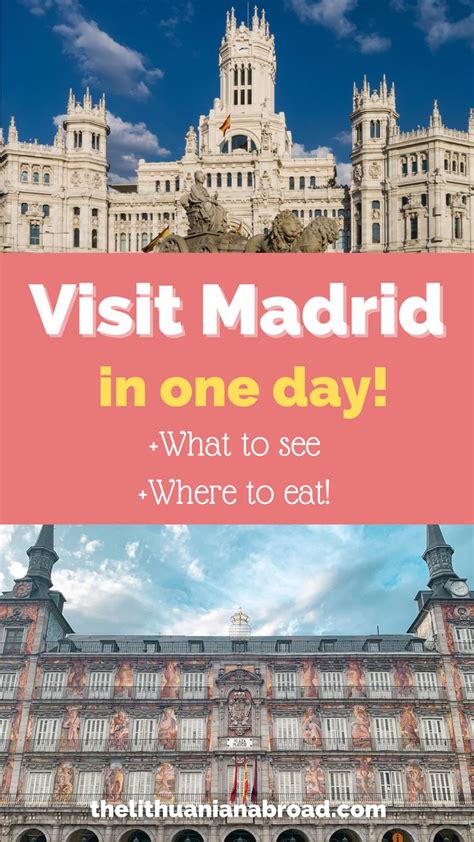 One Day Itinerary For Madrid In 2024 Visit Madrid Madrid Travel