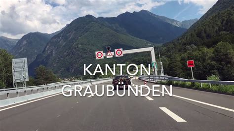 Schweiz Kanton Graub Nden Autobahn A Richtung Mesocco San