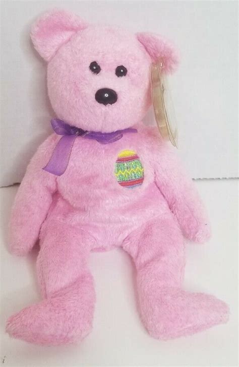 Ty Eggs The Pink Easter Teddy Bear Beanie Buddies Values Mavin