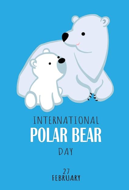 Premium Vector International Polar Bear Day Big Polar Bear Icon