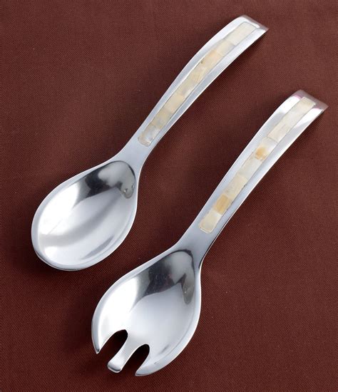 Spoon Stainless Steel Salad Servers Serenable Salad Fork Spoon Serving