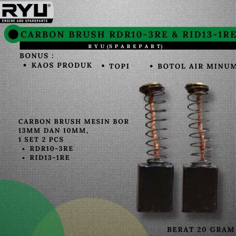 Jual CARBON BRUSH RDR10 3RE RID13 1RE RYU ORIGINAL COOL BOR COOL