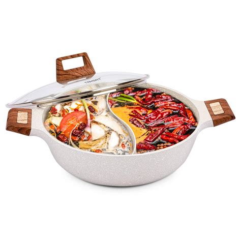 Amazon 5 QT Double Flavor Multi Functional Hot Pot Divider For Dual Broth Cooking Taksat