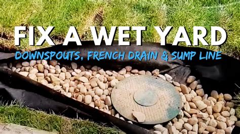 How To Install Buried Downspouts French Drain And Sump Line Full